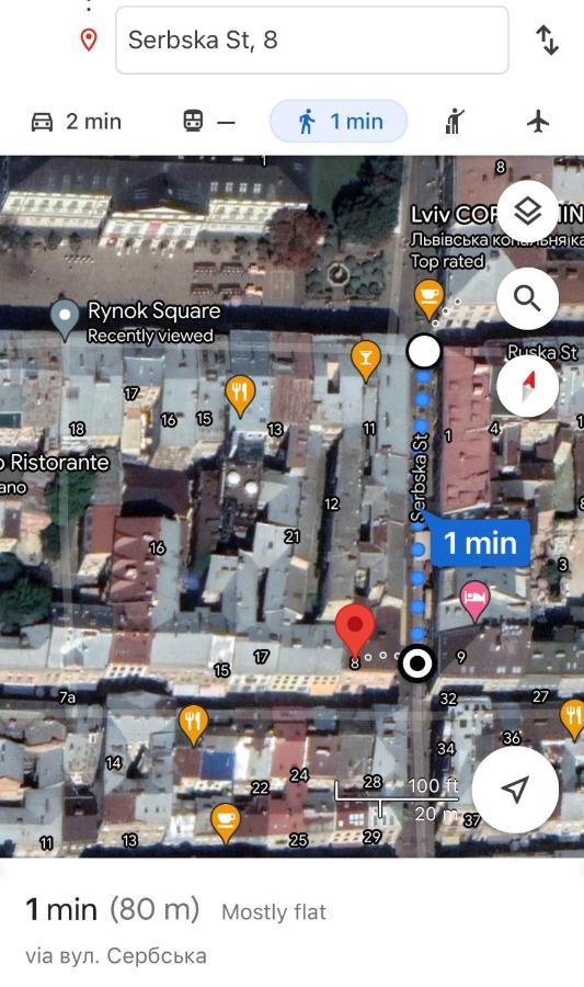 Apartamento 1 Minute To Rynok Square Leópolis Exterior foto